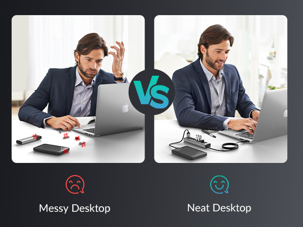 gigimundo gm7u 7 ports usb 3.0 hub with usb c power port for pc laptop mac-005