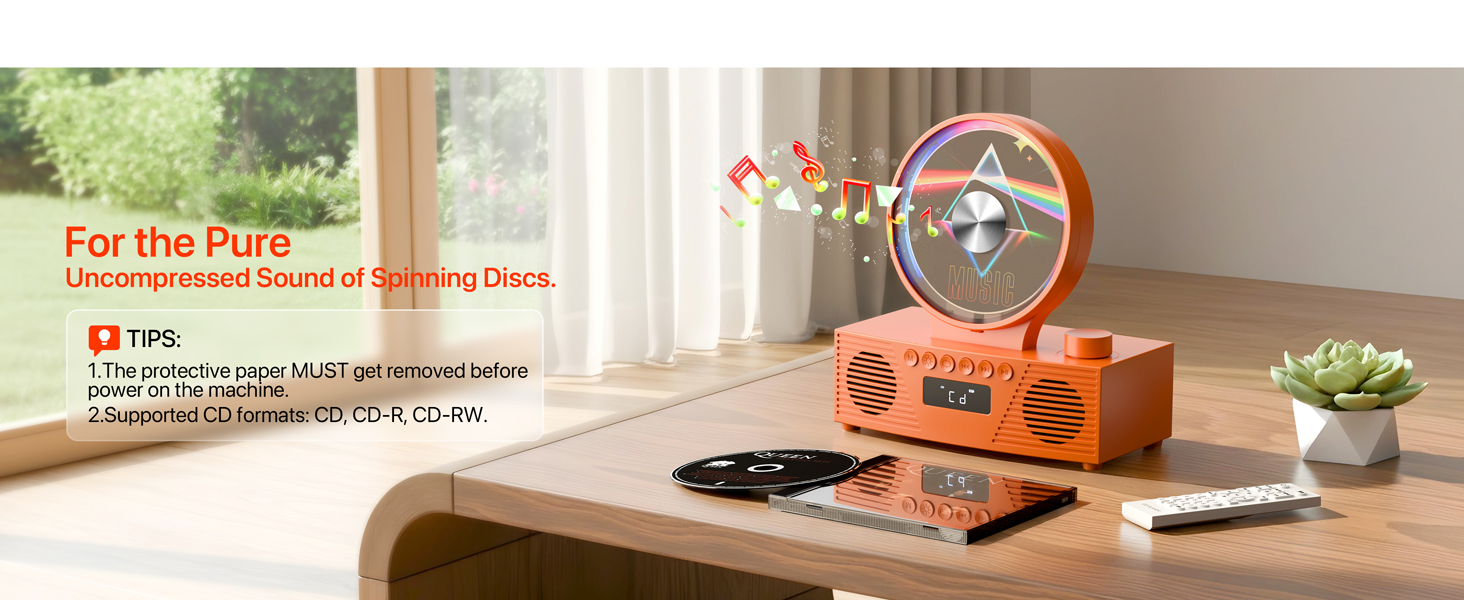 retro cd player with bluetooth