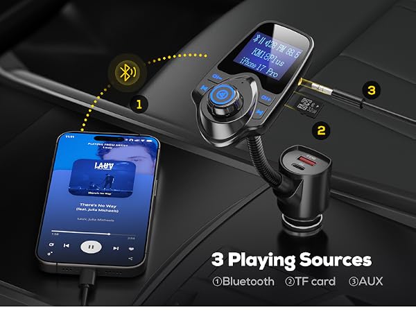 bluetooth fm transmitter for car