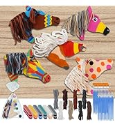 BGick Horse Party Favors Birthday Supplies,24 Pcs Wooden Horse Craft Painting Kit,Unicorn Ornamen...