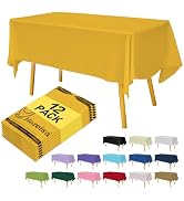 Hereisa Premium Disposable Table Cloth - 12 Pack, 54 x 108 Inch Table Cloths for Parties, Decorat...