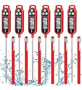 Copkim 6 Pcs Meat Thermometer Food Thermometer with Probe Water Liquid Instant Read Digital Therm...