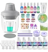 Resiners Resin Kit with Vacuum Bubble Remover Machine, 600ml Epoxy Resin Set with Molds, Glitter,...