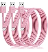 3Pack [Apple MFi Certified] Long iPhone Charging Cable Pink 10ft-Apple Lightning to USB Cable Wir...