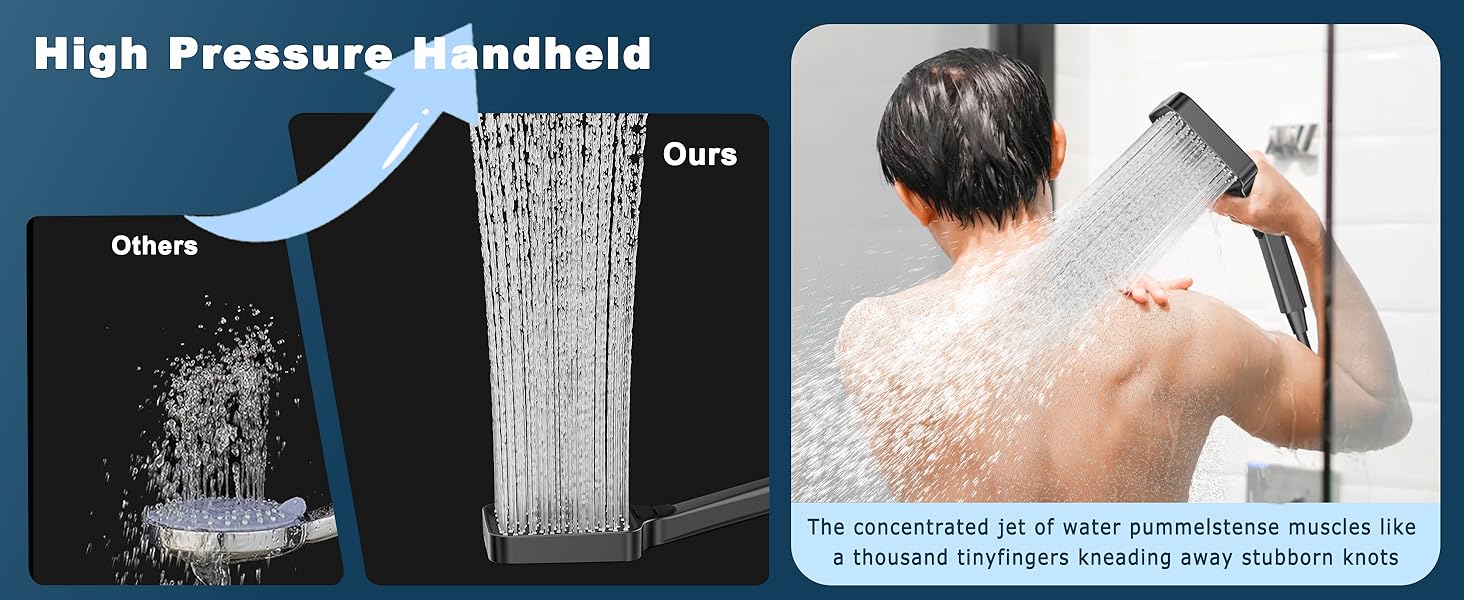 rainfall shower head 13 inch black