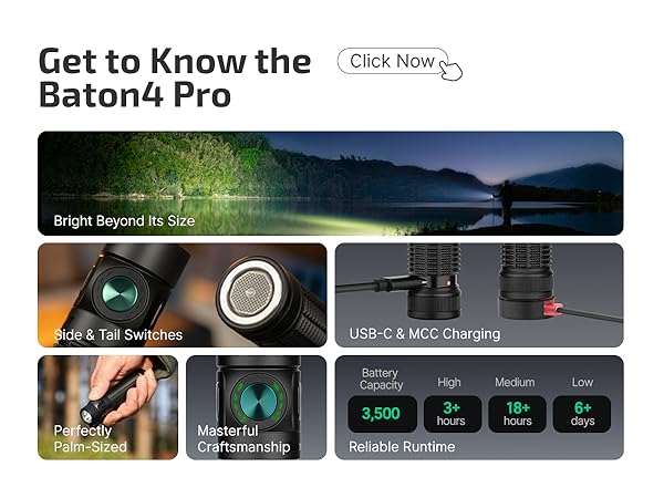 Get to know the olight baton4 pro edc flashlight