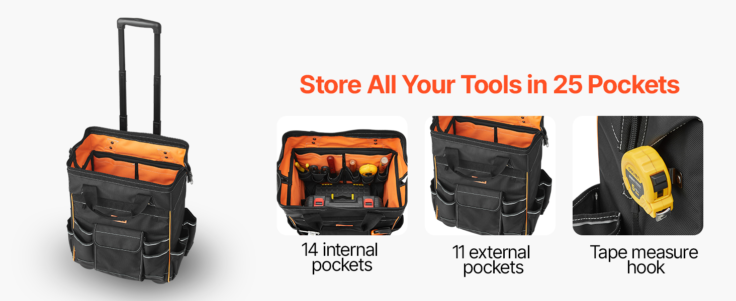 roller tool bag on wheel