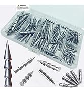 DAMIDEL 100Pcs/Box Nail Weights Sinkers(1/6oz,1/8oz,1/14oz,1/20oz,1/25oz,1/50oz) 6 Sizes Mixed,In...