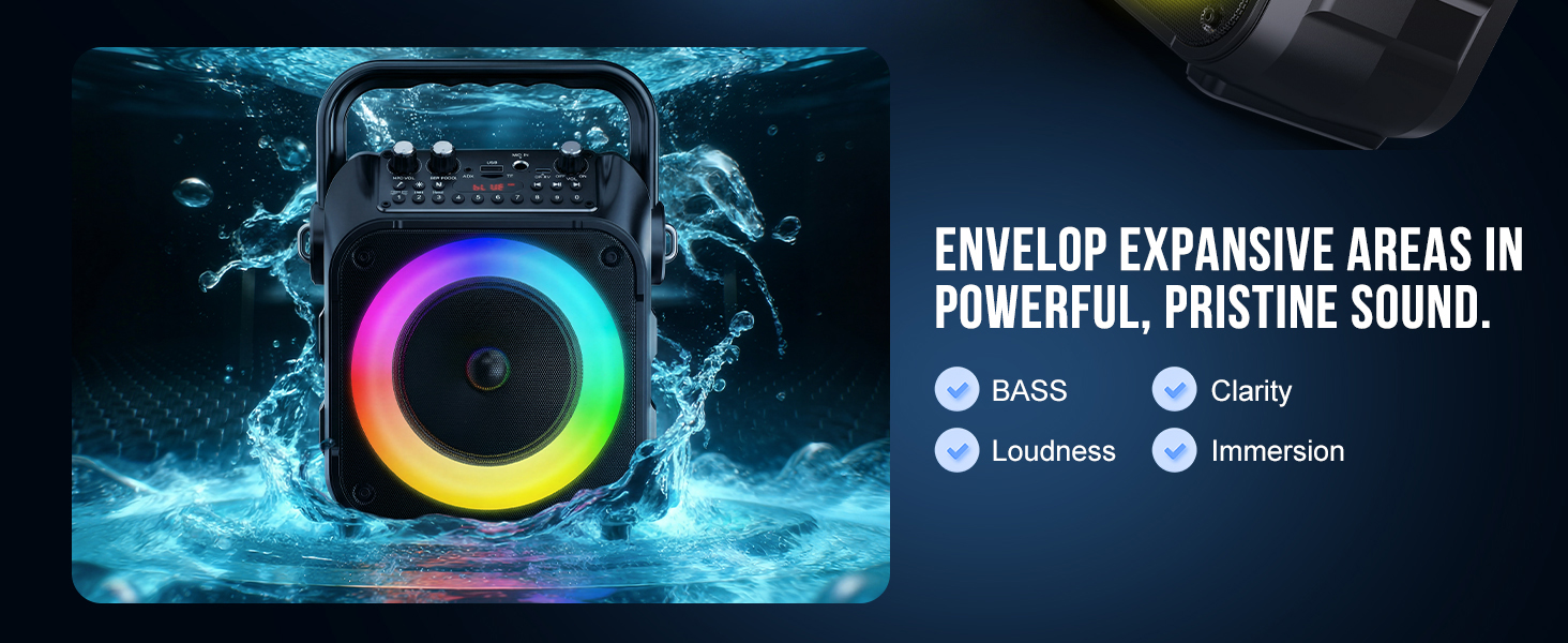 Karaoke Machine Mini Karaoke Machine Portable Bluetooth Speaker Karaoke Machine for Adults 2 Mics