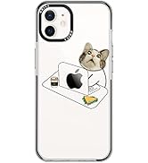 BRILA iPhone 12 Case/iPhone 12 Pro Case Clear with Cute Funny Cat Pattern Design for Men Women Gi...