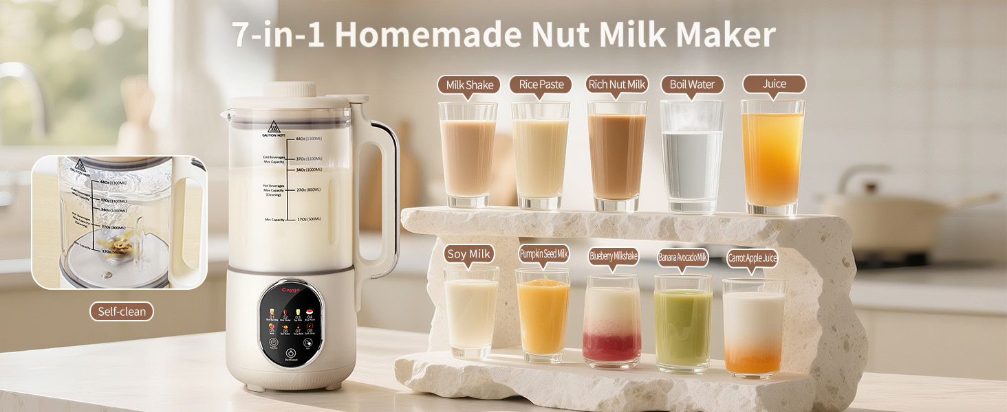7-in-1 Homemade Nut Milk Maker which is a versatile kitchen appliance