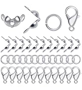 Lobster Clasps for Jewelry Making, 500 Pcs Jewelry Making Supplies Includes 100 Pcs Lobster Claw ...