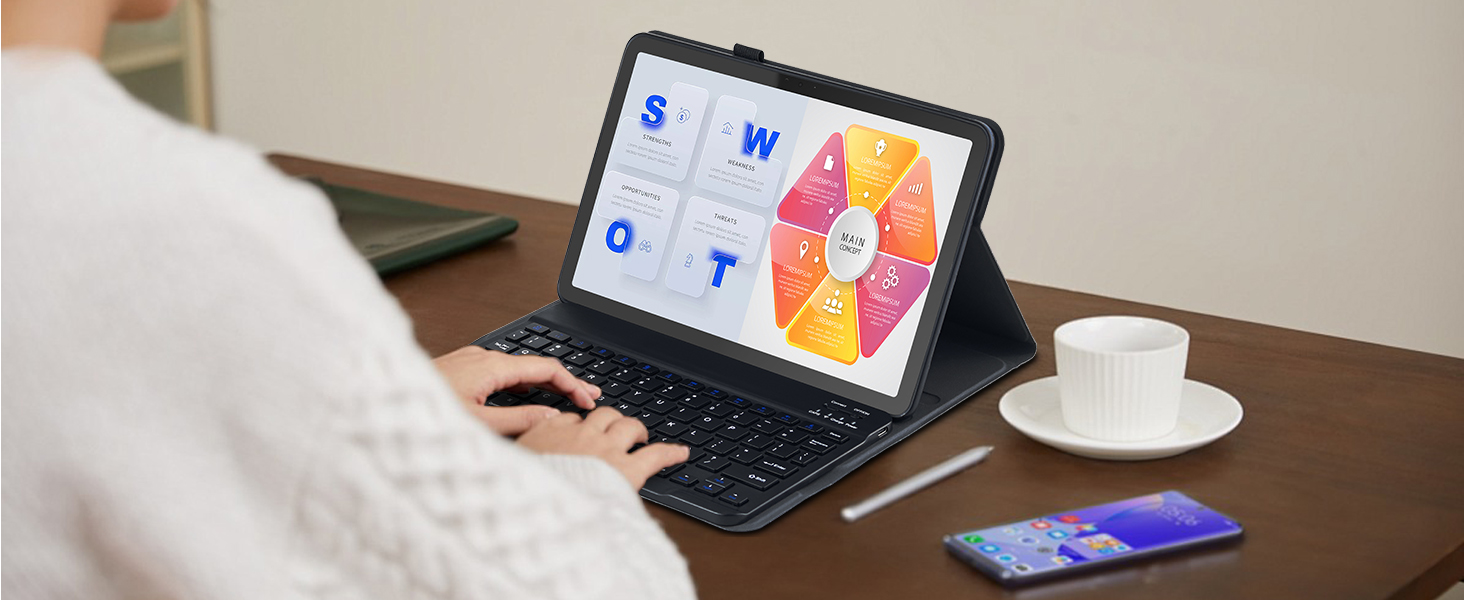 Google Pixel 11 Tablet Keyboard Case Black - 25