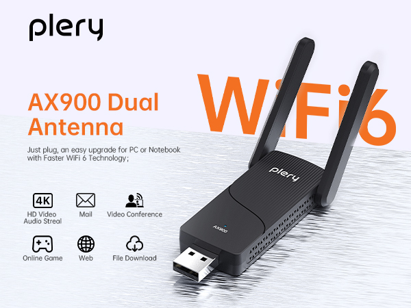 ax900 bluetooth wifi 6 adapter wifi dongle dual band wireless network adapter for desktop laptop pc
