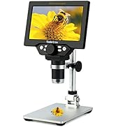 Koolertron 7 inch LCD Digital Microscope,12MP 1-1200X Magnification 1080P Coin Microscope with Sc...