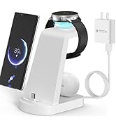 Wireless Charger for Samsung: 3 in 1 Wireless Charging Station for Samsung Galaxy Watch 8 7 6 5 4...