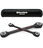 DURATECH 4-in-1 Reversible Ratcheting Box Wrench Set, SAE, 2-Piece, Black | Double Box End, 5/16,...