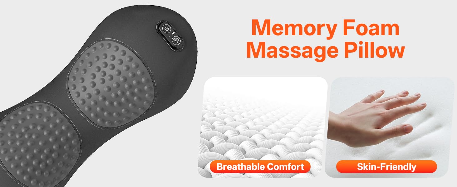 Memory Foam Massage Pillow