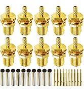 RP SMA Female Plug Crimp Connector TUOLNK Reverse Polarity SMA Female Nut Bulkhead Converter for ...