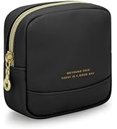 JINSI Small Makeup Bag for Purse,PU Leather Cute Travel Cosmetic Pouch Mini Make Up Bag for Organ...