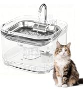 PGID Cat Water Fountain Corded, 108oz/3.2L Pet Fountains for Cats/Dog Indoor Automatic Waterer Bo...