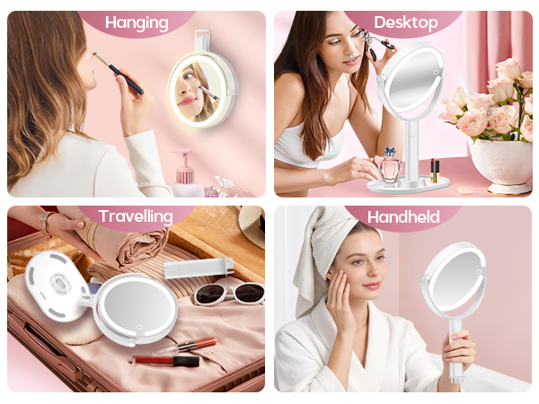 hanging desk desktop travel handheal mirror