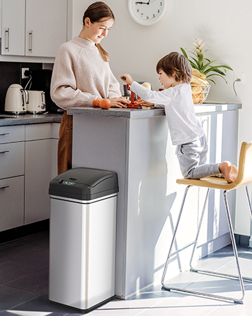 stainless steel big garbage can for kitchen home office living room business restaurant restroom