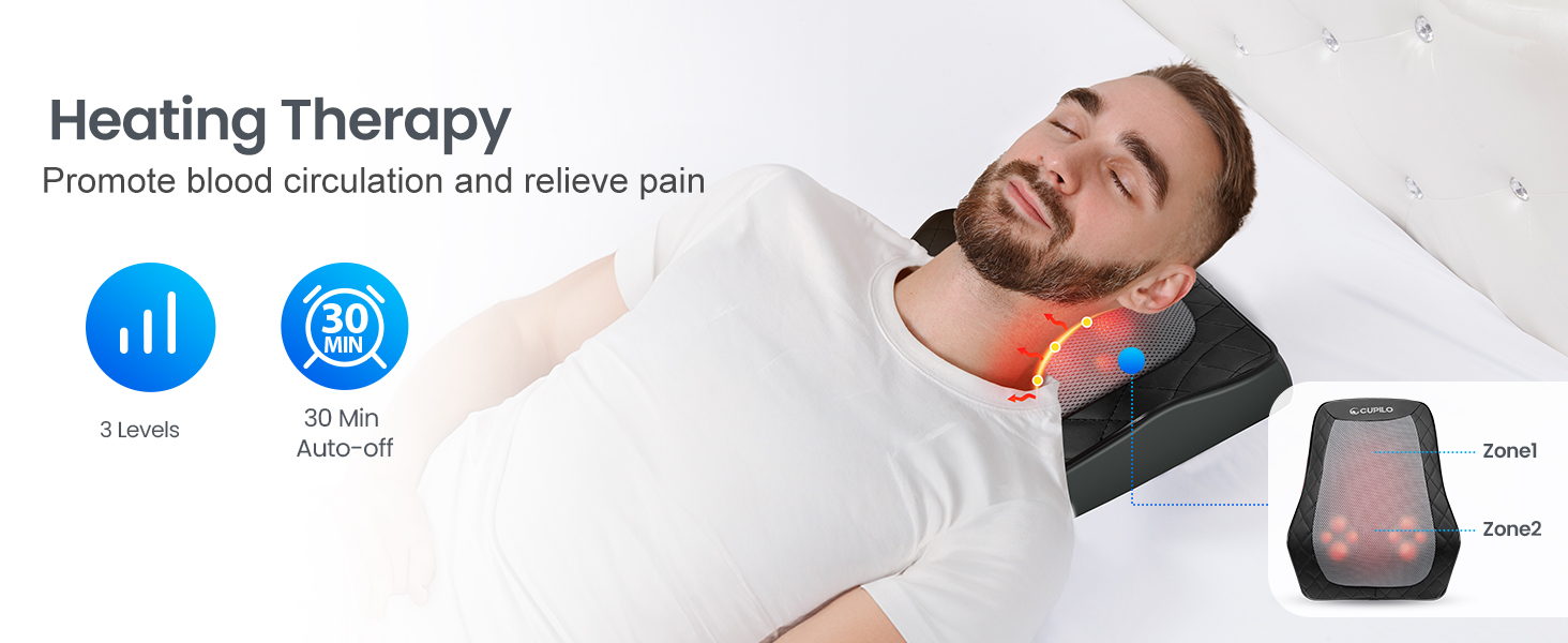 neck and back massager with heat