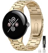 Miimall Metal Band Compatible for Google Pixel Watch 4(2025)/3 45mm 41mm Band, No Gap, Men Busine...