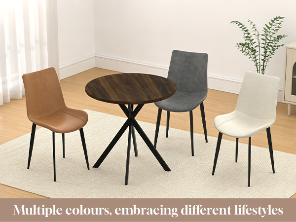 Round Dining Table Chairs Set for 2