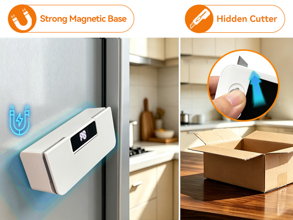 Strong Magnetic Base &amp;amp; Hidden Cutter