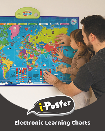 educational learning toy poster chart world map interactive globe countries flags quiz talking kids