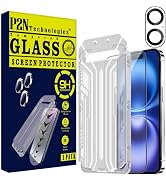 P2N Technologies Tempered Glass Screen Protector for Phone, 9H Hardness, 1 Pack (Clear, iPhone 16...