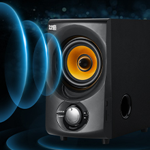 Strong bass from the subwoofer.