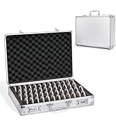 LOCKCURX Aluminum Coin Storage Box, 100 Coin Slots Lockable Coin Case with Impact-Resistant Metal...