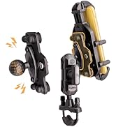 WINDFRD Vibration Dampening Motorcycle Phone Mount, Solid Motorcycle Phone Holder with Vibration ...