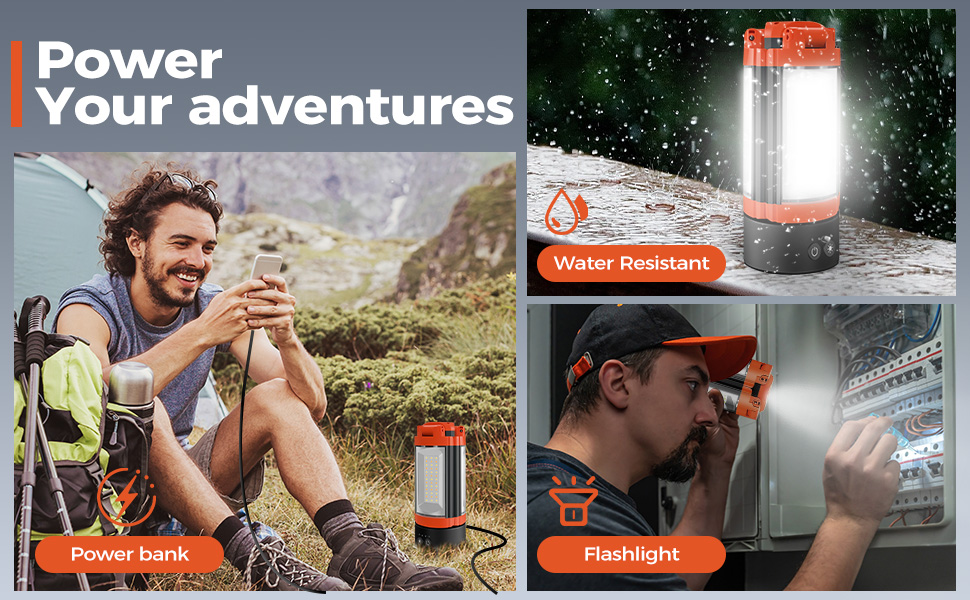 Rechargeable 10000mAh Camping Light with Adjustable Stand