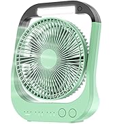 ATEngeus 8“ USB Desk Fan, 10000mAh Rechargeable Battery Operated Fan, 4 Speeds Table Fan, Strong ...