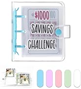 Dreamplay Mini Money Saving Binder, $1000 Money Saving Challenge Book Budget Binder with Envelope...