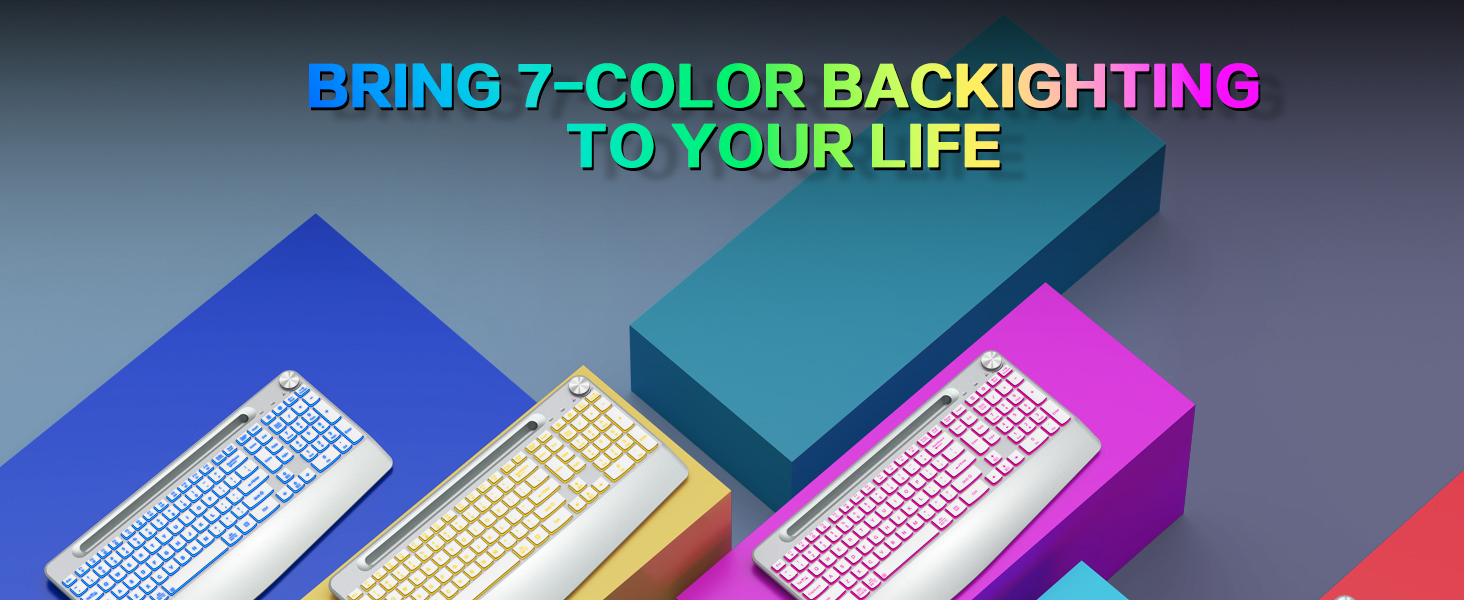 backlit keyboard and mouse