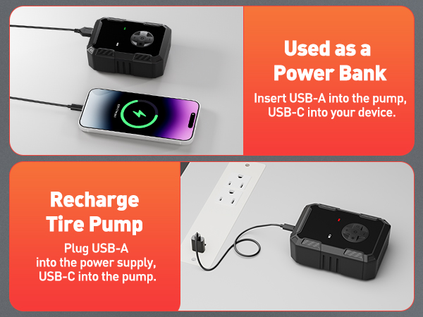 tire inflator portable air compressor car pump