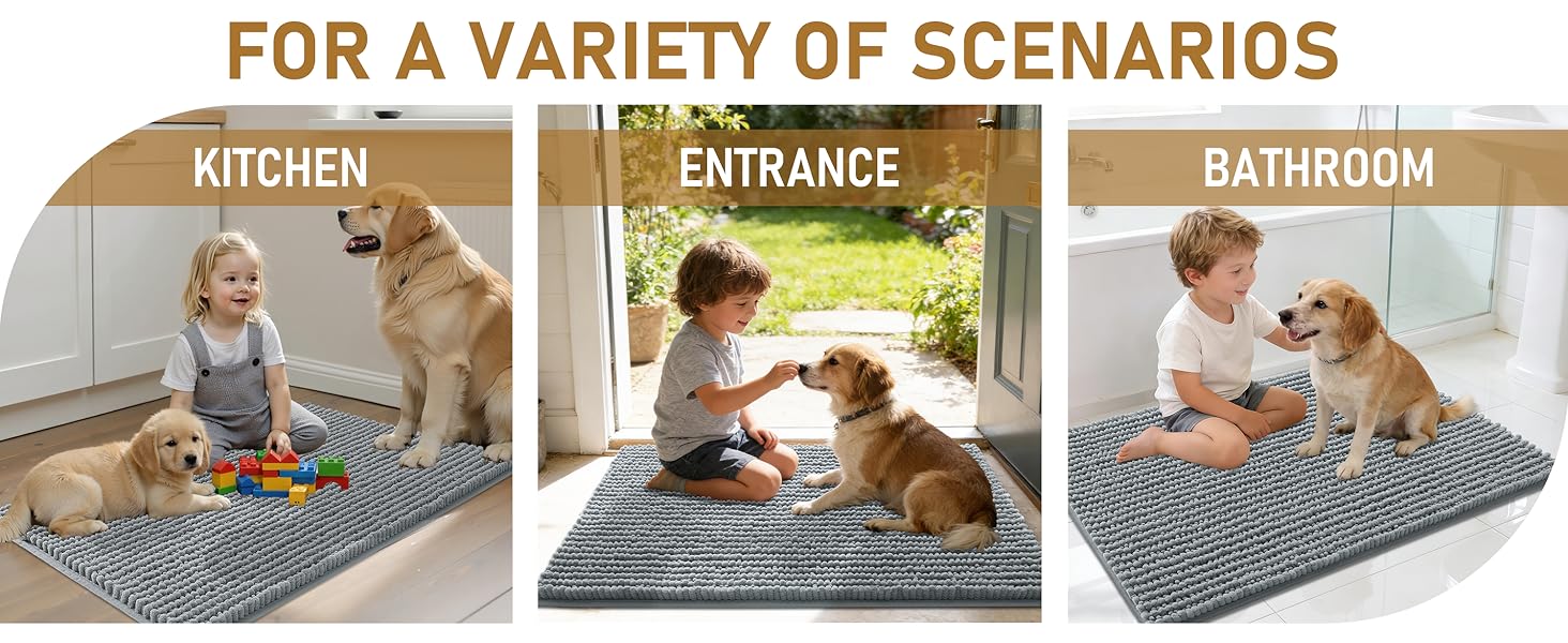 OLANLY Dog Door Mat for Muddy Paws