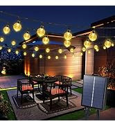 Joomer Solar String Lights Outdoor, 65FT 100LED Solar Globe String Lights 8 Lighting Modes, Water...