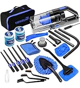 Viewsun Car Cleaning Kit, Car Interior Detailing Kit with High Power Handheld Vacuum, Detailing B...
