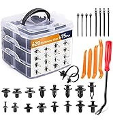 GOOACC 635Pcs Car Push Retainer Clips &amp; Auto Fasteners Assortment -16 Most Popular Sizes Nylon Bu...
