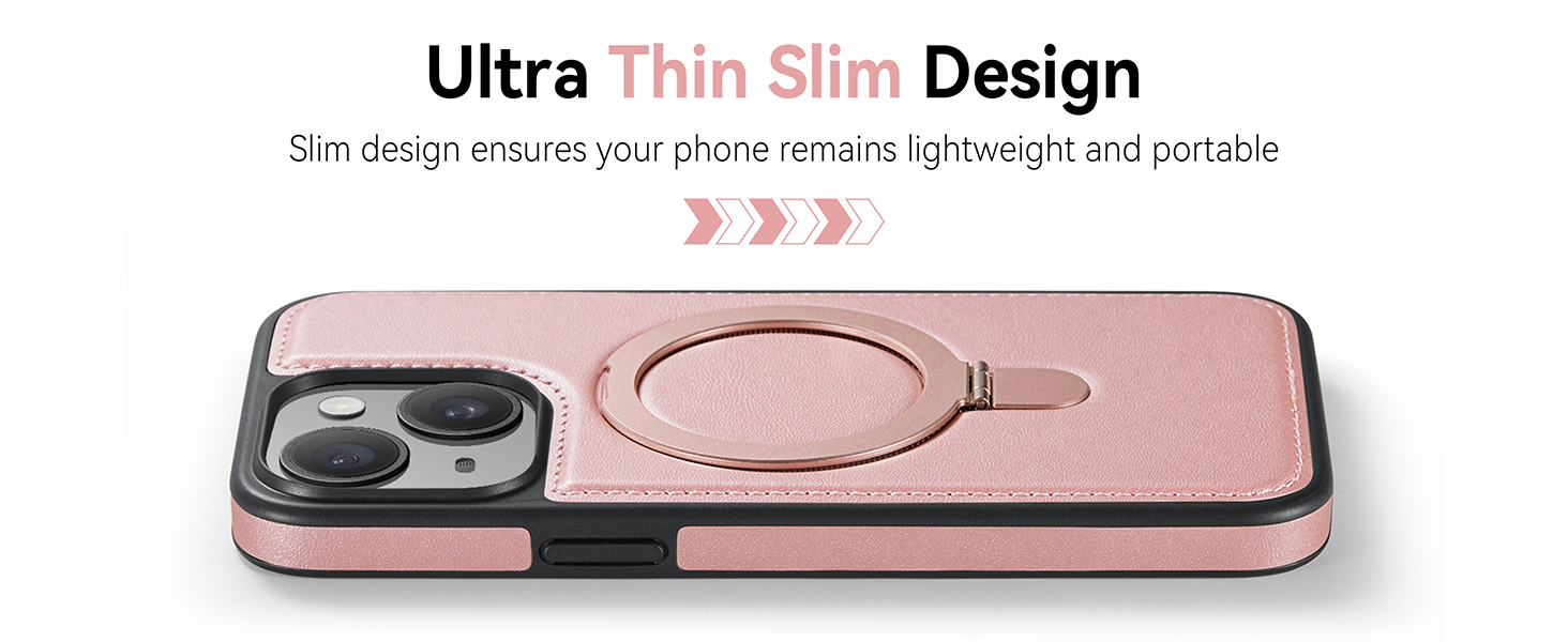 case with stand pu leather compatible with magsafe