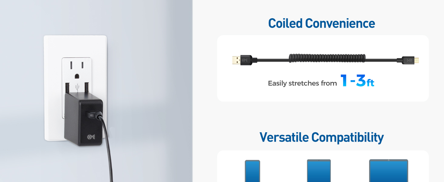 Coiled USB Cable