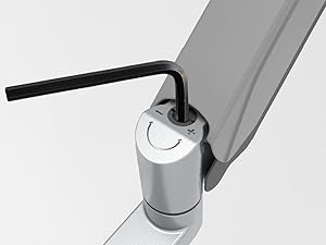 gas spring tension adjustment for various monitor weight up to 17.6 pounds or 8 kilograms