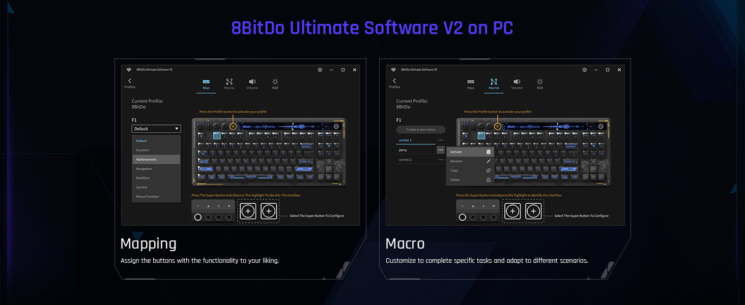 Mechanical Keyboard Hot-Swappable Kailh Switches RGB Backlight Programmable Windows Android