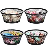 DANRONG Paper Clip Holders, Paper Clip Holder for Desk, Mesh Paperclip Holders Metal Paper Clip D...
